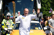 Martin Hellawell with Olympic Torch