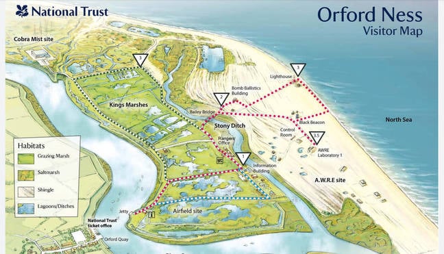 Orford Ness Map
