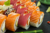 Sushi including salmon