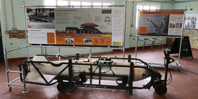 A WE177 atomic bomb on display in the Information Building2